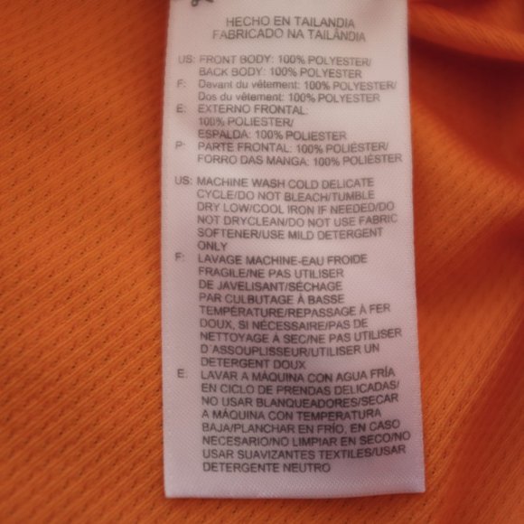 Reebok orange playdry short sleeves polo shirt S - Picture 6 of 7